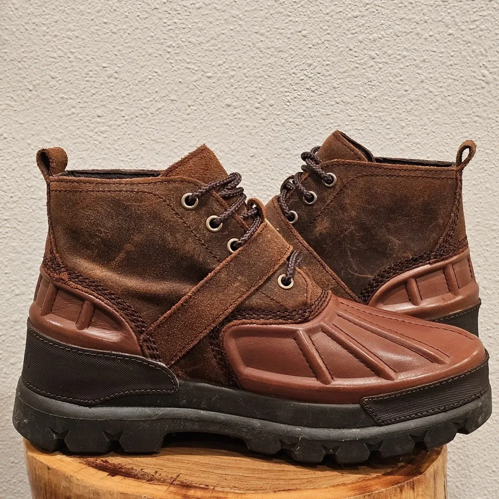 Polo Ralph‎ Lauren Oslo Low Waterproof Leather Suede Boots Mens Size 7.5